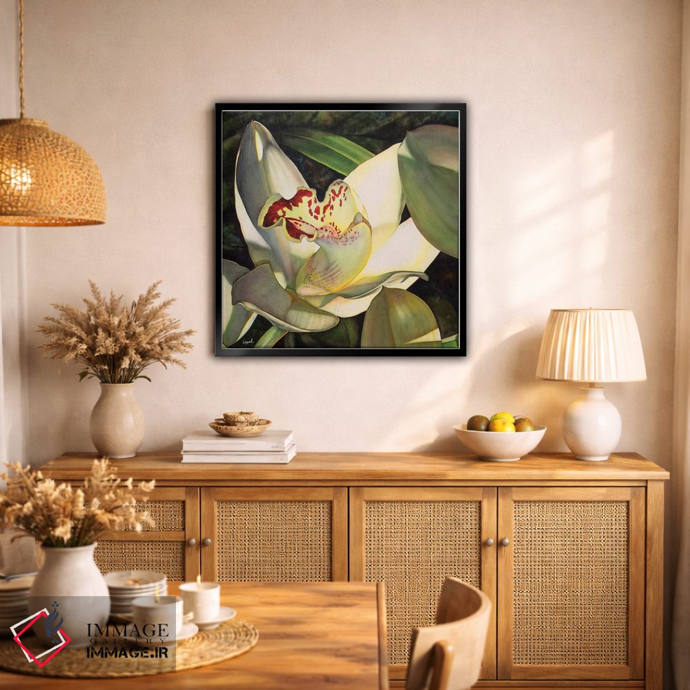 تابلو دکوراتیو ارکیده کم رنگ قسمت اول اثر لیزا لوپاک - D1B