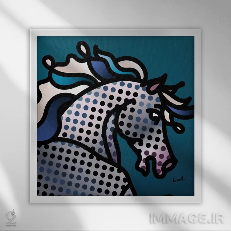 تابلو دکوراتیو دومینو اثر لیزا لوپاک - نمای قابدار سفید