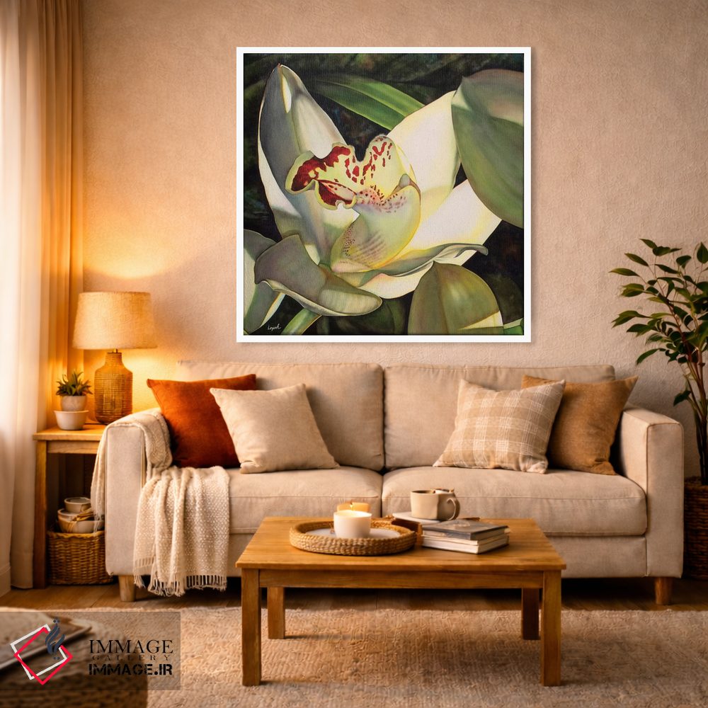 تابلو دکوراتیو ارکیده کم رنگ قسمت اول اثر لیزا لوپاک - D2W
