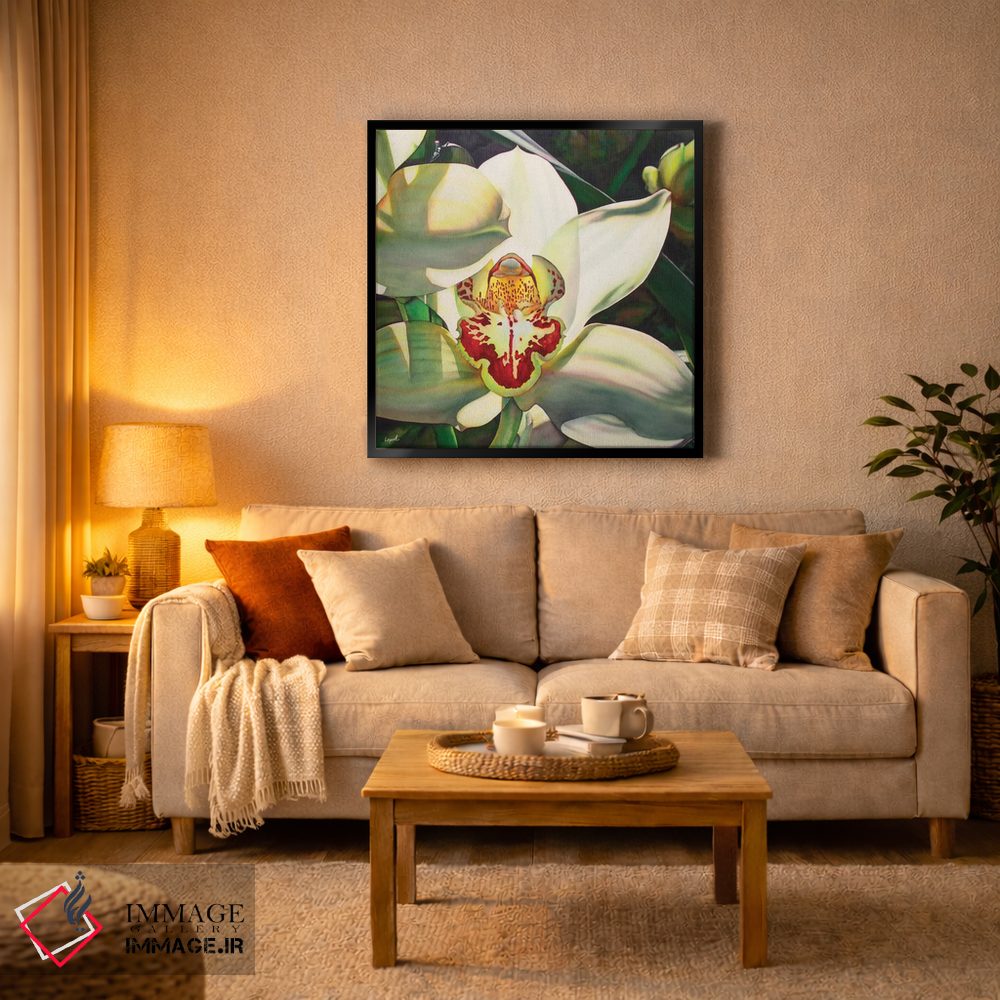 تابلو دکوراتیو ارکیده کم رنگ قسمت سوم اثر لیزا لوپاک - D3B