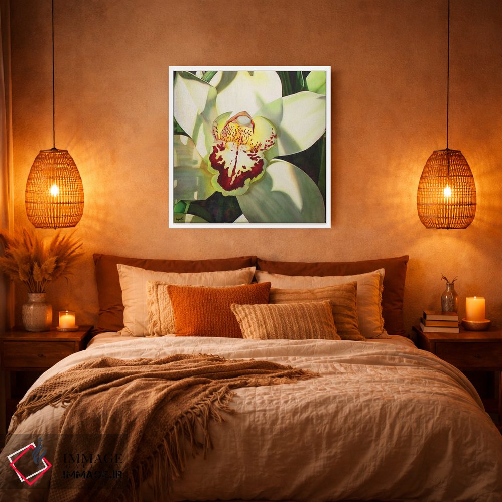 تابلو دکوراتیو ارکیده کم رنگ قسمت دوم اثر لیزا لوپاک - D3W