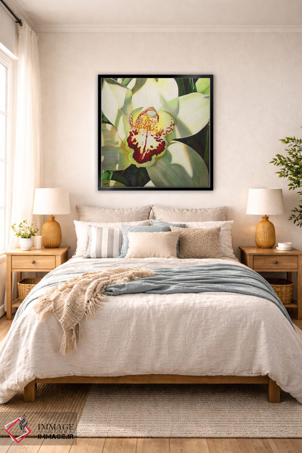 تابلو دکوراتیو ارکیده کم رنگ قسمت دوم اثر لیزا لوپاک - D5B