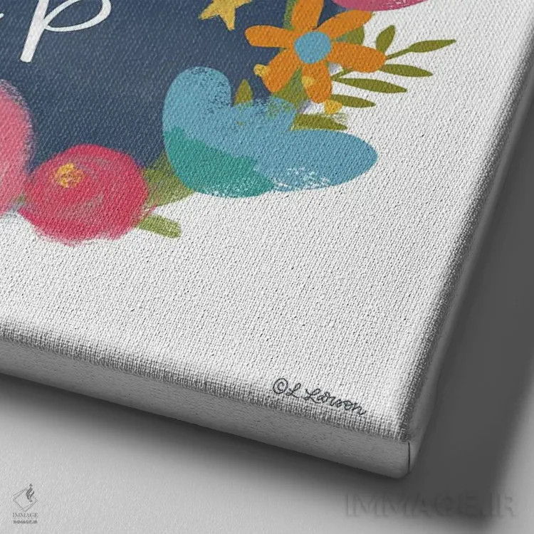 تابلو دکوراتیو به خدا واگذار کن اثر لیزا لارسون - نمای نزدیک بافت بوم