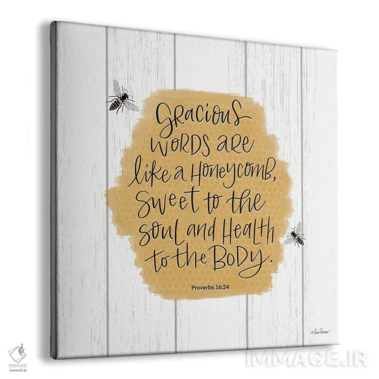 تابلو دکوراتیو کلمات مهربانانه اثر لیزا لارسون - نمای پرسپکتیو محصول