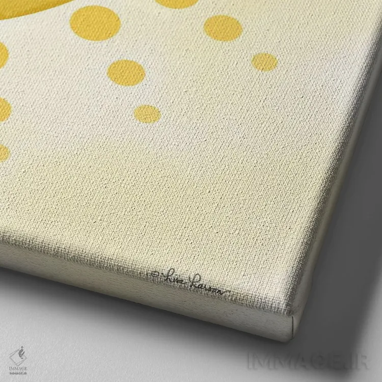 تابلو دکوراتیو افرادی که شبیه آفتاب هستند اثر لیزا لارسون - نمای نزدیک بافت بوم