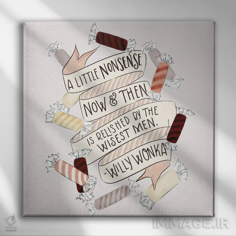 تابلو دکوراتیو کمی آشپزی بامزه و بی دلیل اثر لیلی و ول - نمای روبهرو روی دیوار