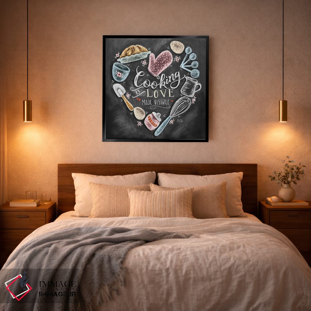 تابلو دکوراتیو آشپزی با عشق اثر لیلی و ول - D3B