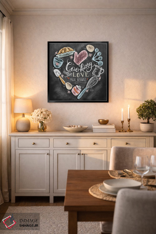 تابلو دکوراتیو آشپزی با عشق اثر لیلی و ول - D5B