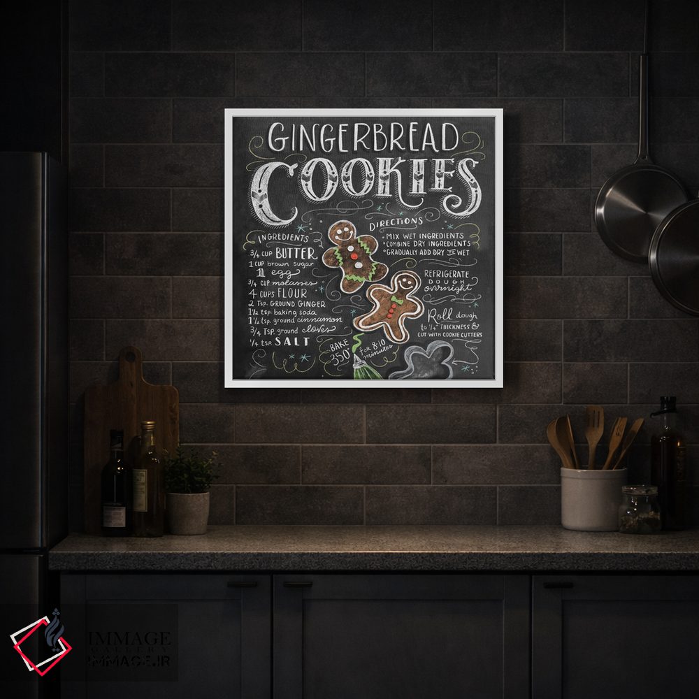 تابلو دکوراتیو دستور تهیه کلوچه زنجبیلی اثر لیلی و ول - D2W