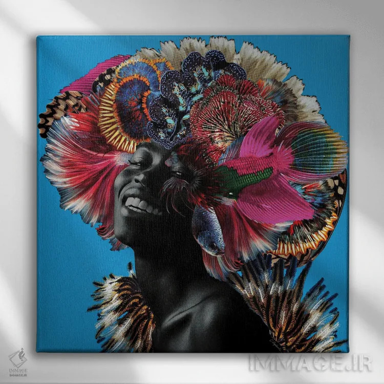 تابلو دکوراتیو شادی اثر لولیتا لورنزو - نمای روبهرو روی دیوار