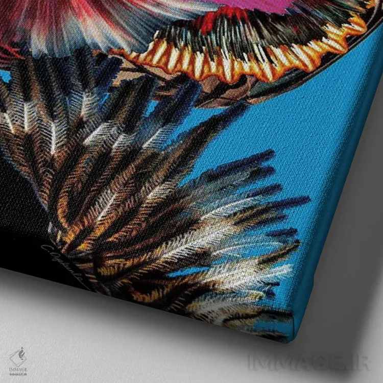 تابلو دکوراتیو شادی اثر لولیتا لورنزو - نمای نزدیک بافت بوم