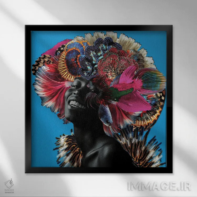 تابلو دکوراتیو شادی اثر لولیتا لورنزو - نمای قابدار مشکی