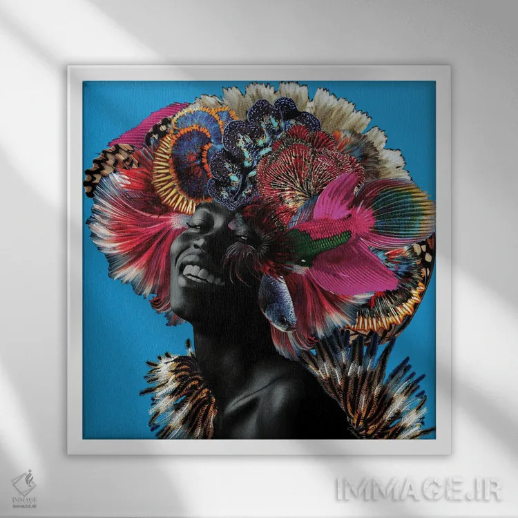 تابلو دکوراتیو شادی اثر لولیتا لورنزو - نمای قابدار سفید