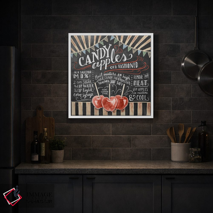 تابلو دکوراتیو دستور تهیه سیب آبنباتی اثر لیلی و ول - D2W