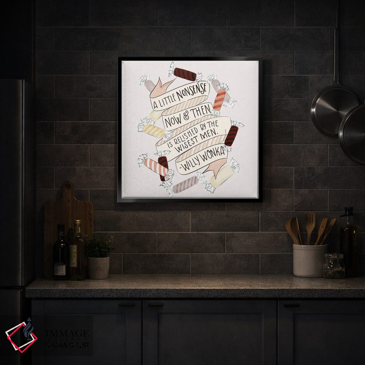 تابلو دکوراتیو کمی آشپزی بامزه و بی دلیل اثر لیلی و ول - D6B