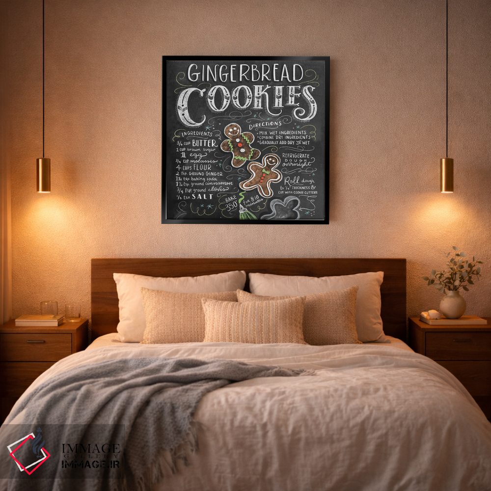 تابلو دکوراتیو دستور تهیه کلوچه زنجبیلی اثر لیلی و ول - D4B