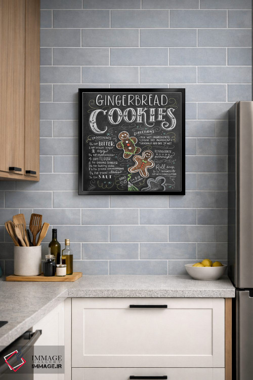 تابلو دکوراتیو دستور تهیه کلوچه زنجبیلی اثر لیلی و ول - D6B