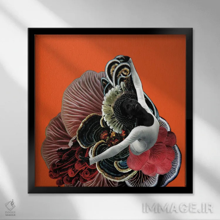 تابلو دکوراتیو شادی در حال رقص اثر لولیتا لورنزو - نمای قابدار مشکی