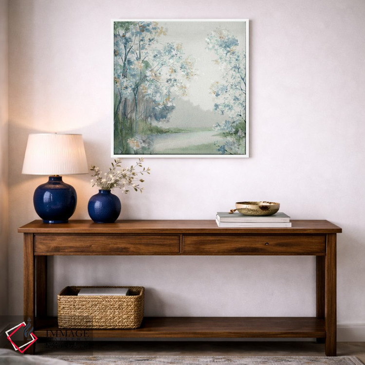 تابلو انتزاعی روشنایی جنگل آبی اثر لونا ماویس - D4W