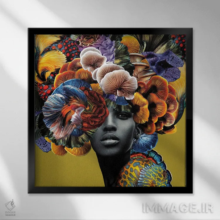 تابلو دکوراتیو موی زیبا اثر لولیتا لورنزو - نمای قابدار مشکی