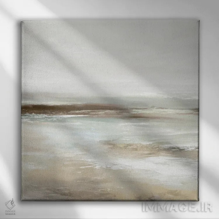 تابلو مینیمال کنار اقیانوس I اثر لونا ماویس - نمای روبهرو روی دیوار