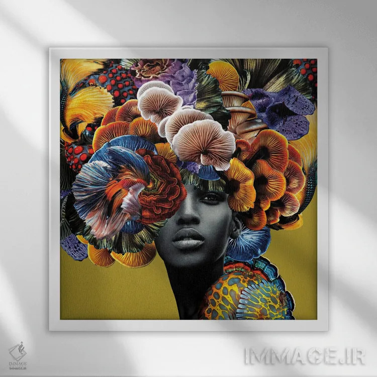 تابلو دکوراتیو موی زیبا اثر لولیتا لورنزو - نمای قابدار سفید