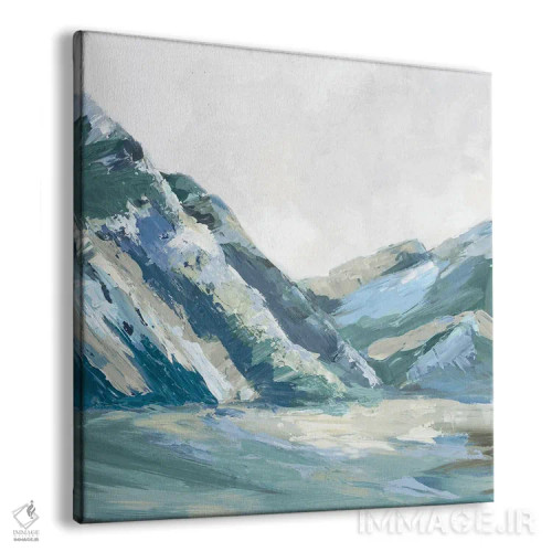 تابلو انتزاعی کوه های پالت آبی I اثر لونا ماویس - نمای پرسپکتیو محصول
