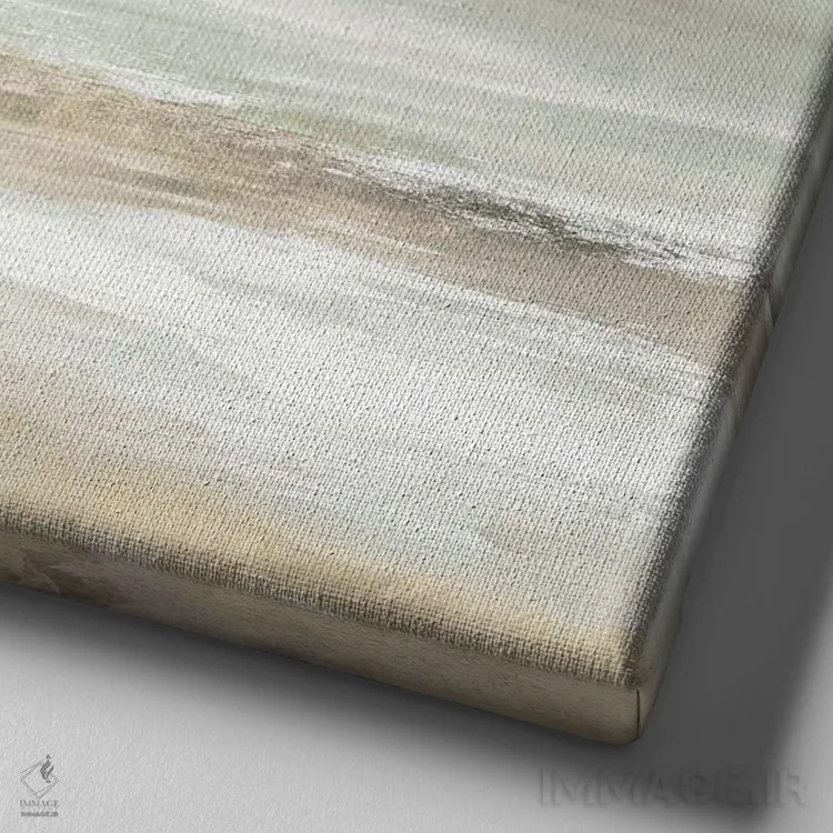 تابلو مینیمال کنار اقیانوس I اثر لونا ماویس - نمای نزدیک بافت بوم