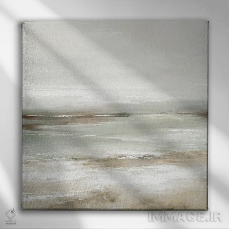 تابلو مینیمال کنار اقیانوس II اثر لونا ماویس - نمای روبهرو روی دیوار