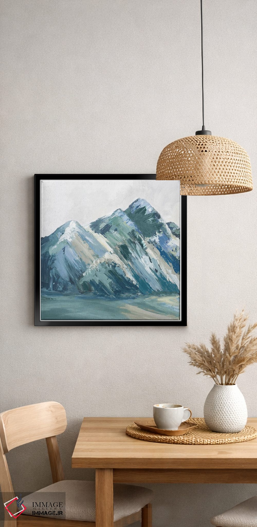 تابلو انتزاعی کوه های پالت آبی II اثر لونا ماویس - D5B