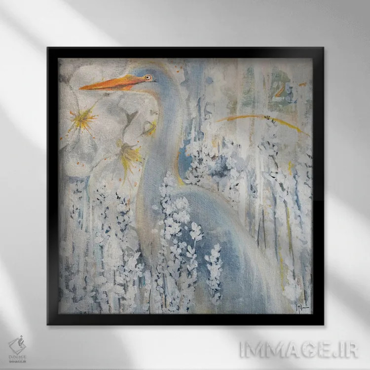 تابلو دکوراتیو زمستان کالیفرنیا اثر لیندا مک کلور - نمای قابدار مشکی