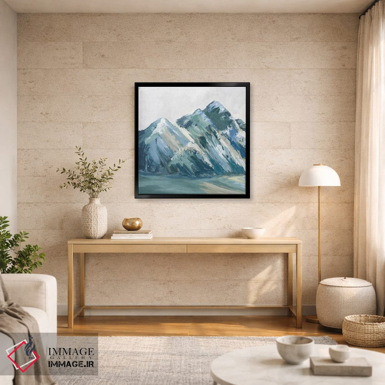 تابلو انتزاعی کوه های پالت آبی II اثر لونا ماویس - D4B