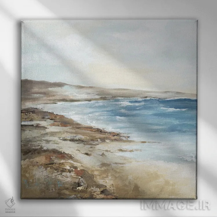تابلو انتزاعی شعر دریا I اثر لونا ماویس - نمای روبهرو روی دیوار