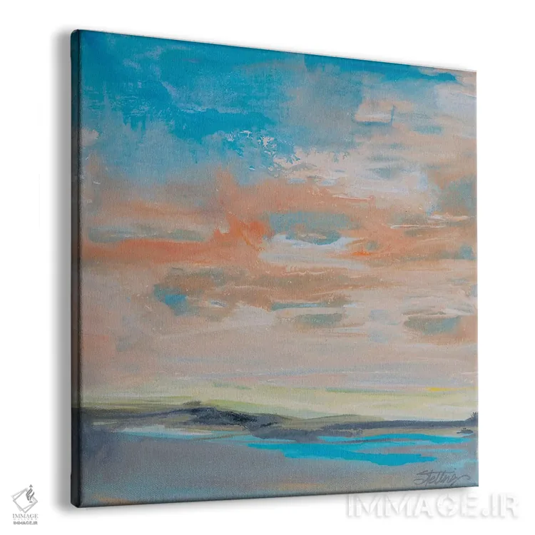 تابلو انتزاعی آسمان سرخوش اثر لیندا استلینگ - نمای پرسپکتیو محصول