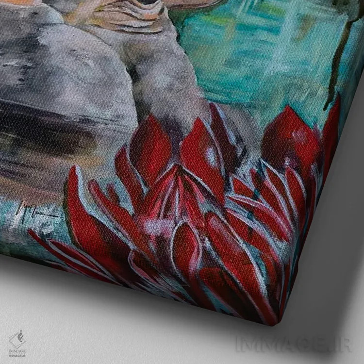 تابلو دکوراتیو آسمان دیگر اثر لیندا مک کلور - نمای نزدیک بافت بوم