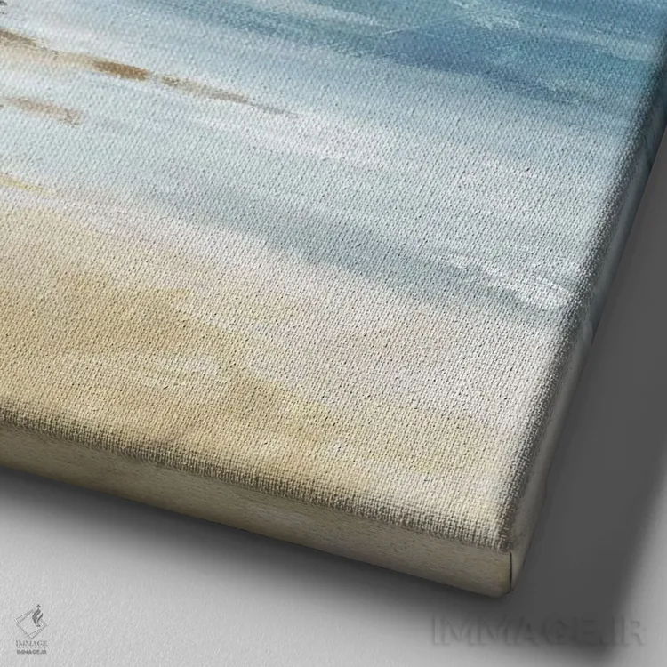 تابلو انتزاعی شعر دریا I اثر لونا ماویس - نمای نزدیک بافت بوم