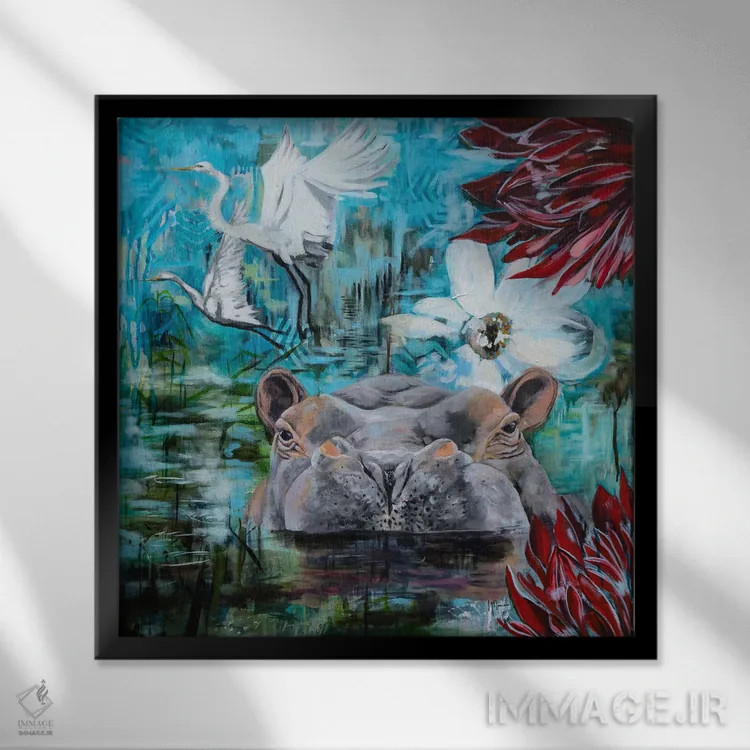 تابلو دکوراتیو آسمان دیگر اثر لیندا مک کلور - نمای قابدار مشکی