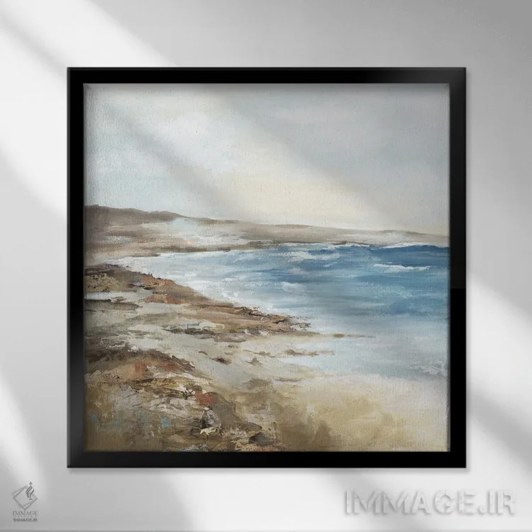 تابلو انتزاعی شعر دریا I اثر لونا ماویس - نمای قابدار مشکی