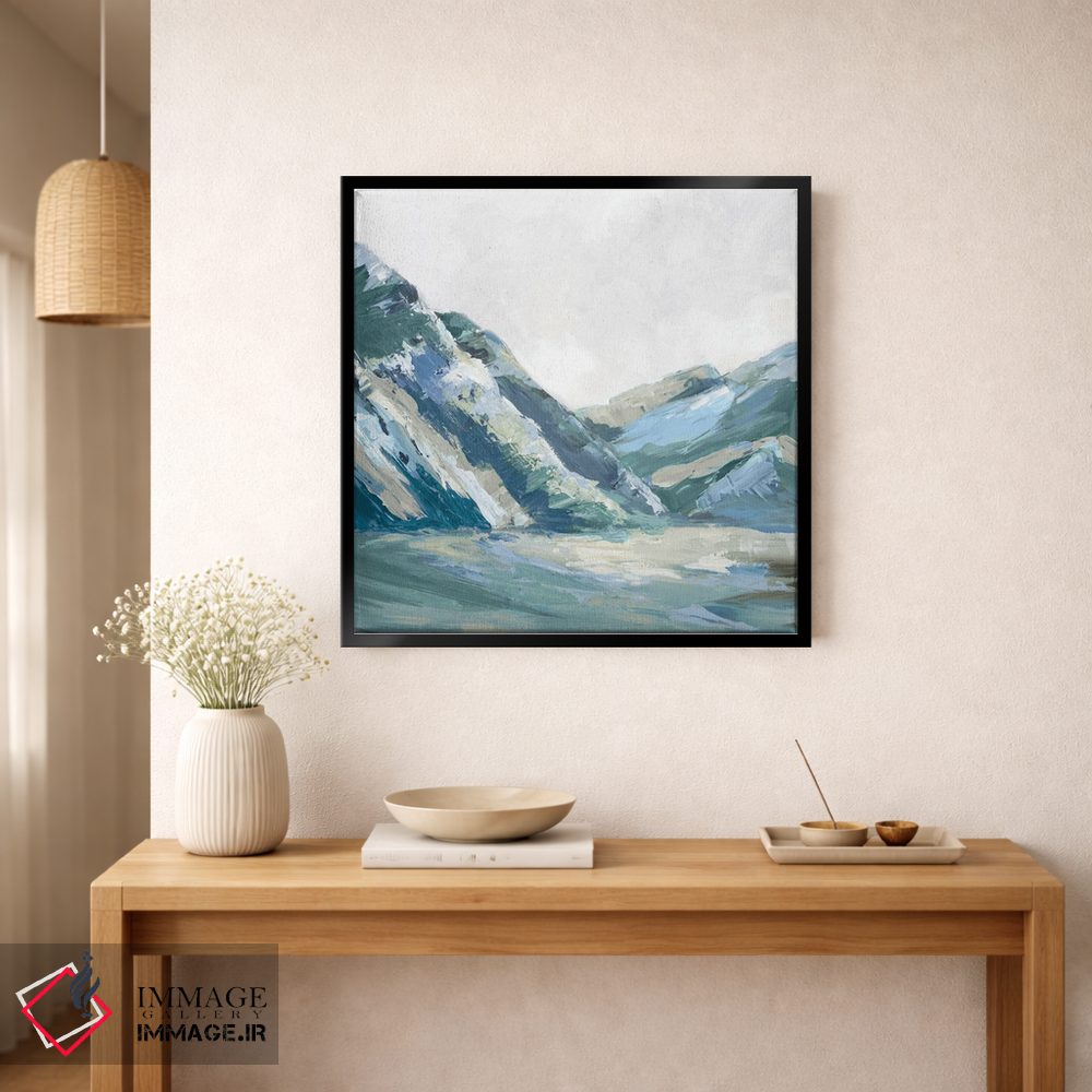 تابلو انتزاعی کوه های پالت آبی I اثر لونا ماویس - D1B
