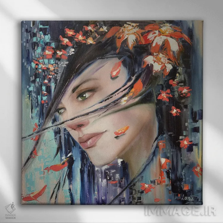 تابلو دکوراتیو اگر پاییزی نیاید تماس بگیر اثر لانا فری - نمای روبهرو روی دیوار