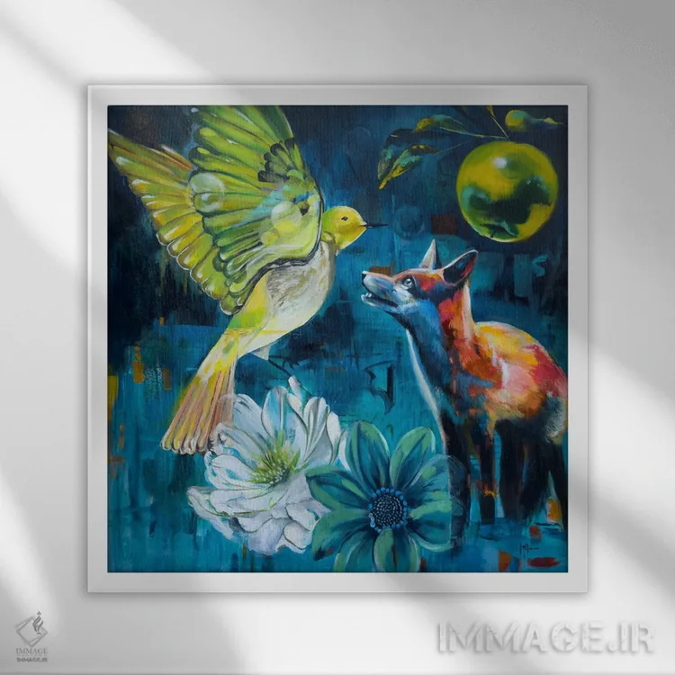 تابلو دکوراتیو رمز و راز اطراف ما اثر لیندا مک کلور - نمای قابدار سفید