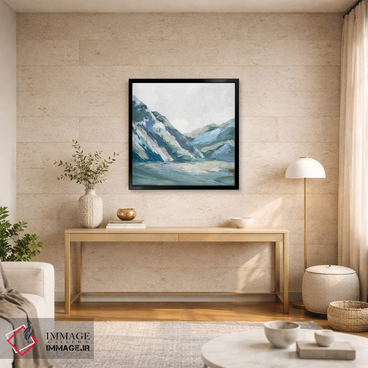 تابلو انتزاعی کوه های پالت آبی I اثر لونا ماویس - D4B