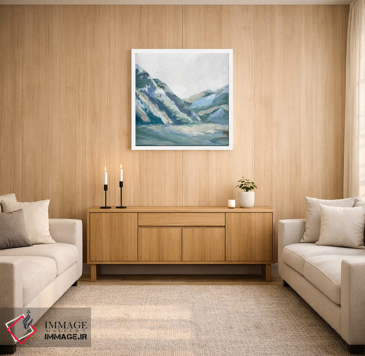 تابلو انتزاعی کوه های پالت آبی I اثر لونا ماویس - D2W