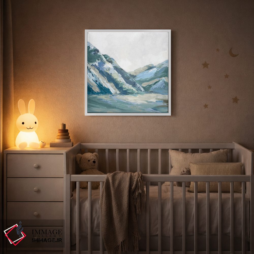 تابلو انتزاعی کوه های پالت آبی I اثر لونا ماویس - D3W