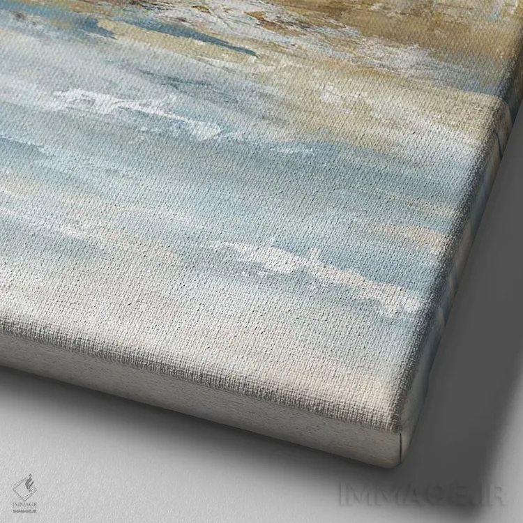 تابلو انتزاعی شعر دریا II اثر لونا ماویس - نمای نزدیک بافت بوم