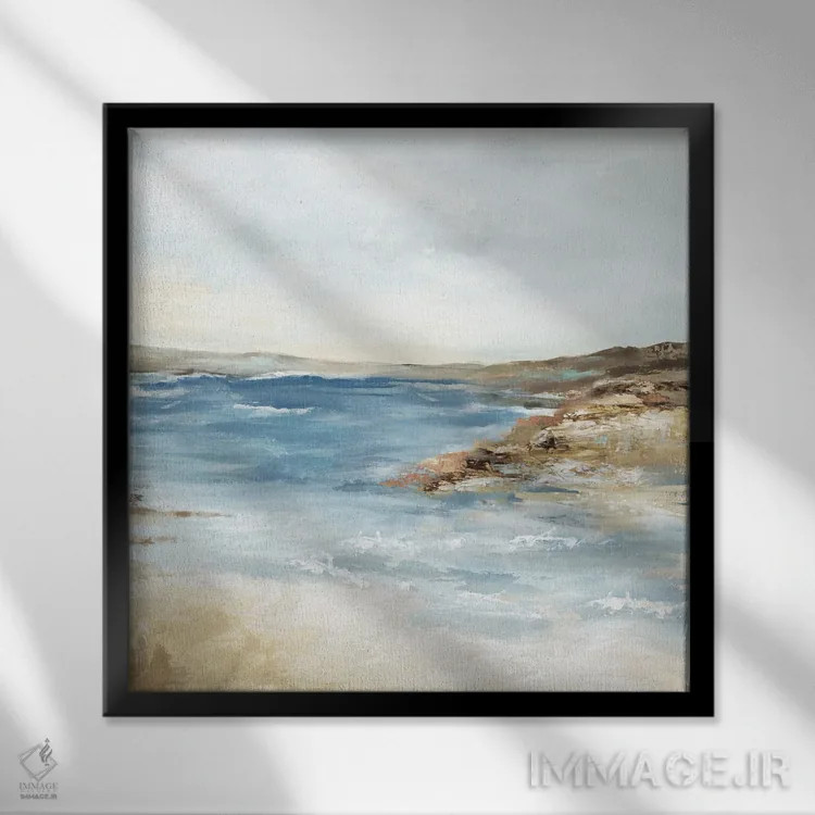 تابلو انتزاعی شعر دریا II اثر لونا ماویس - نمای قابدار مشکی