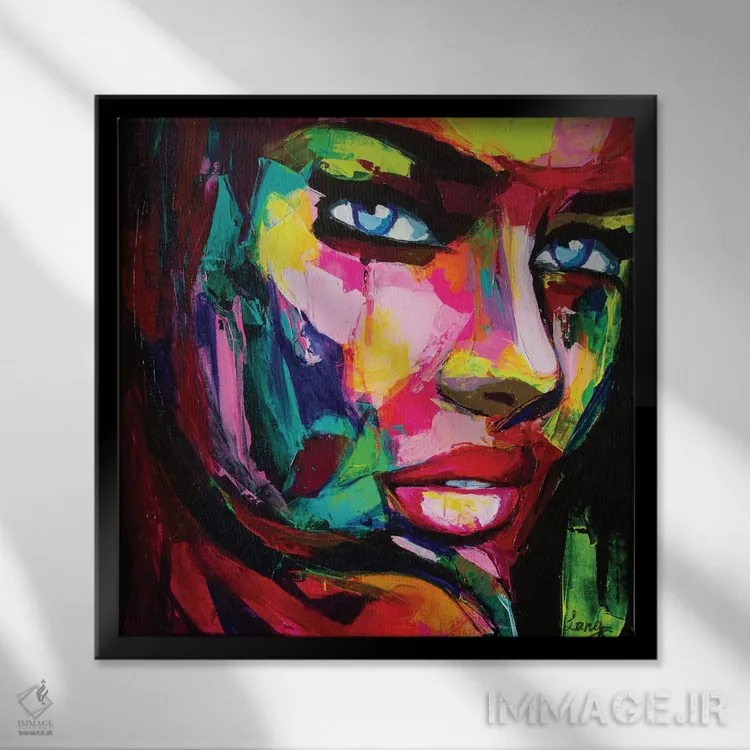 تابلو دکوراتیو لیلا اثر لانا فری - نمای قابدار مشکی