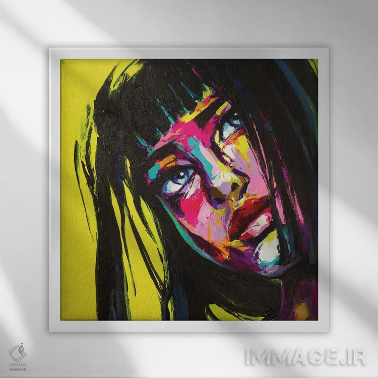 تابلو دکوراتیو شقایق وحشی اثر لانا فری - نمای قابدار سفید