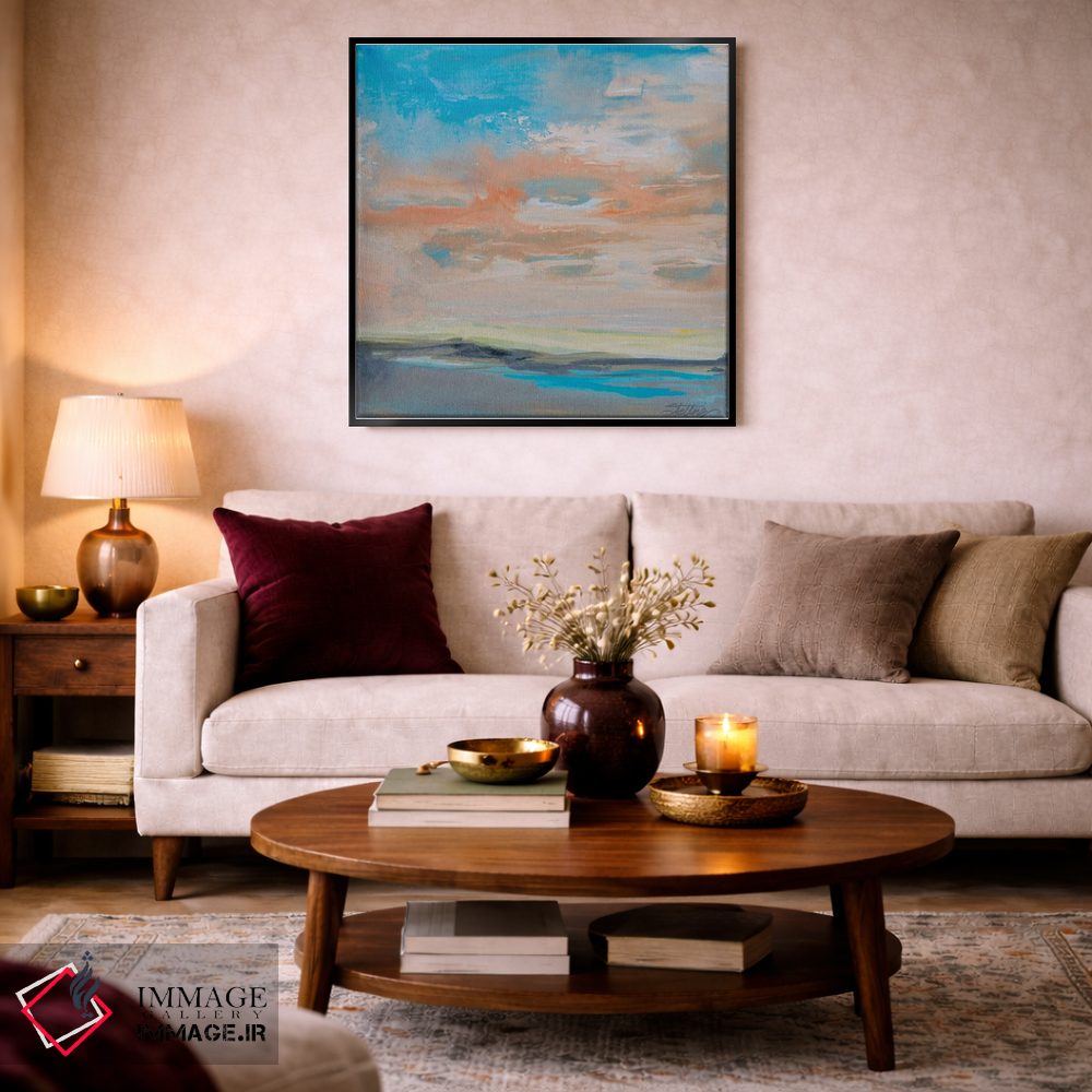 تابلو انتزاعی آسمان سرخوش اثر لیندا استلینگ - D3B