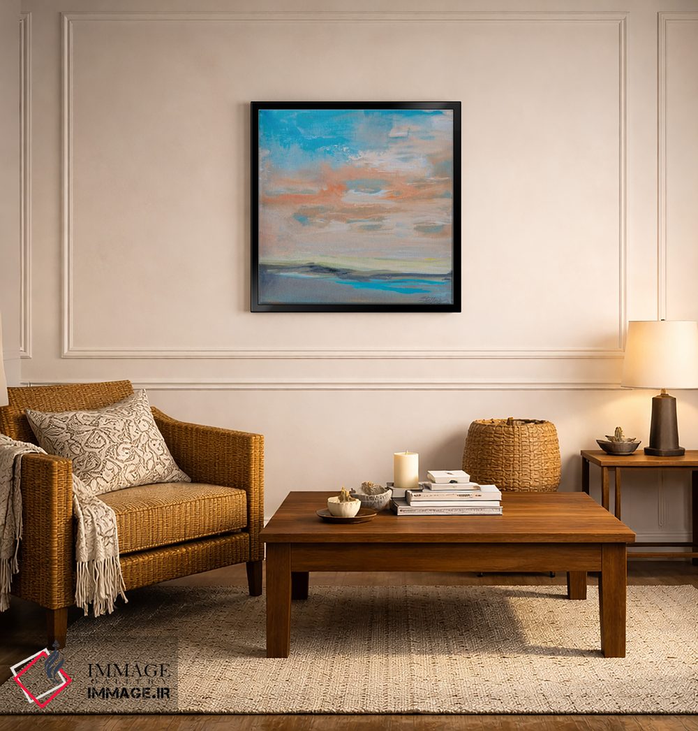 تابلو انتزاعی آسمان سرخوش اثر لیندا استلینگ - D5B